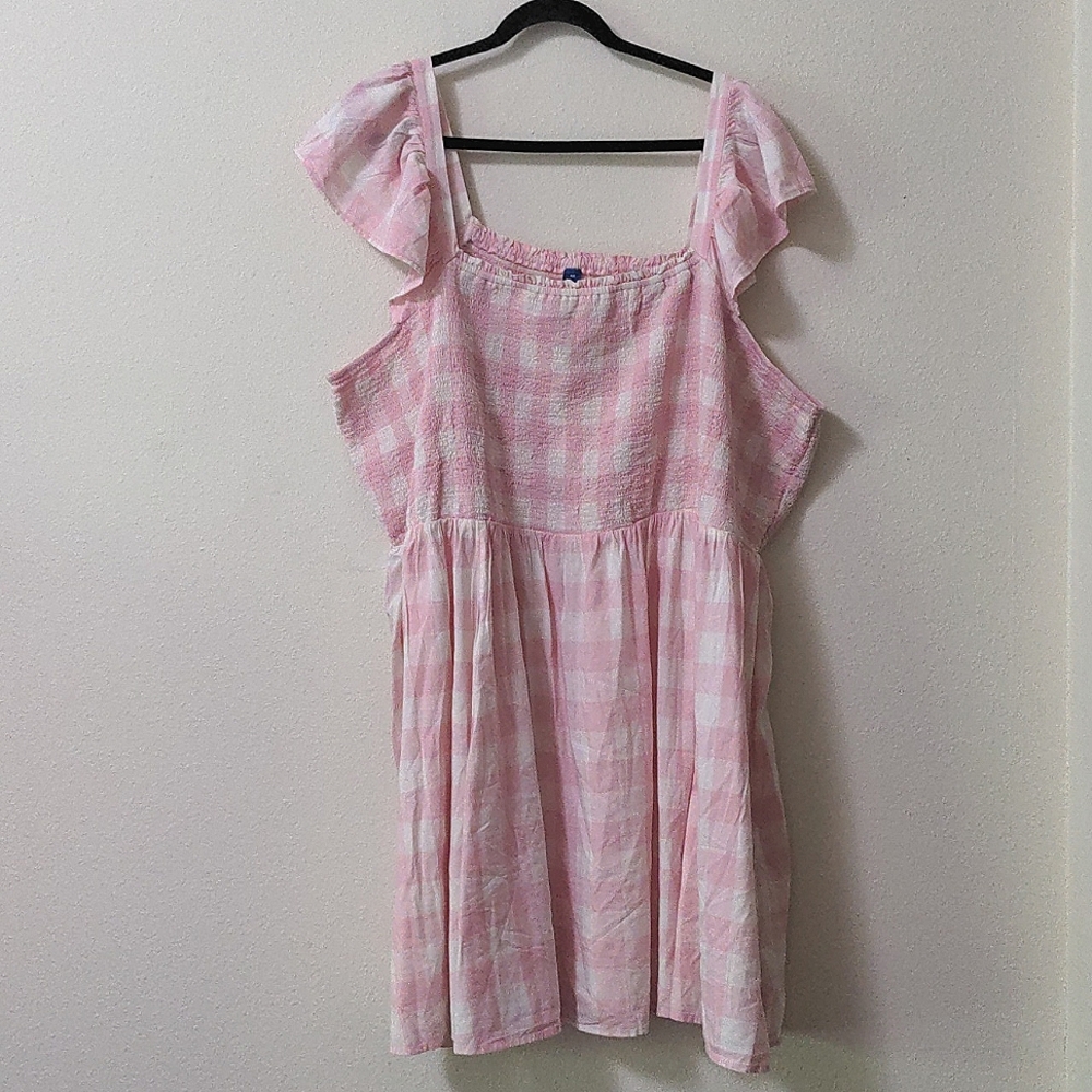 Old Navy Pink Gingham Summer Dress